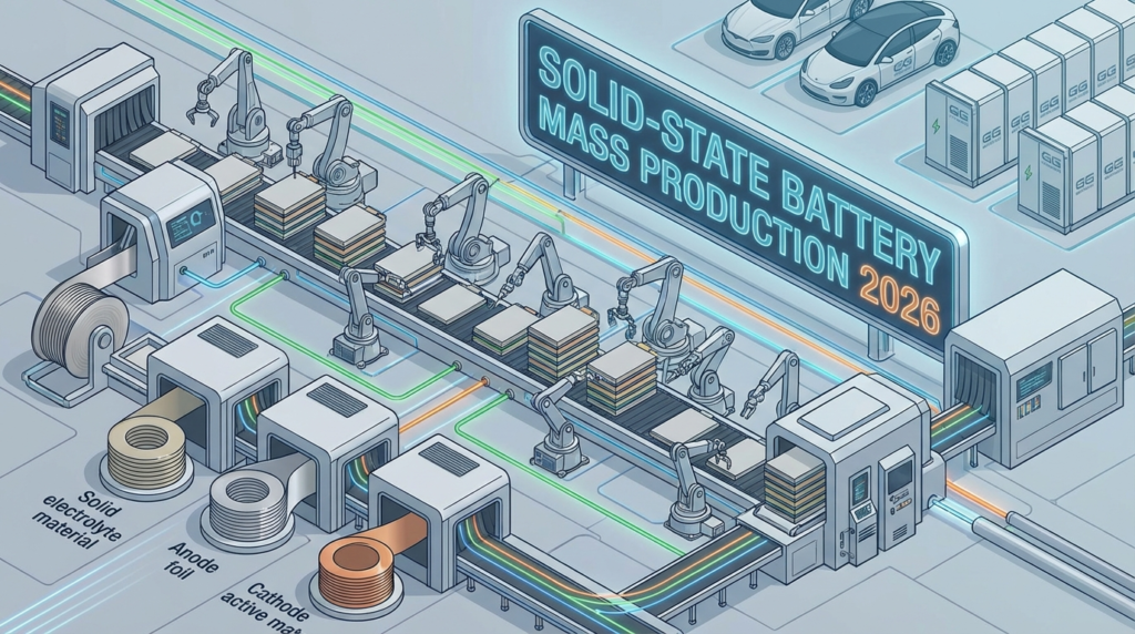 solid-state battery mass production 2026