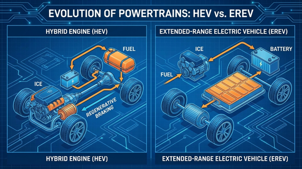 Hybrid and EREV Engines