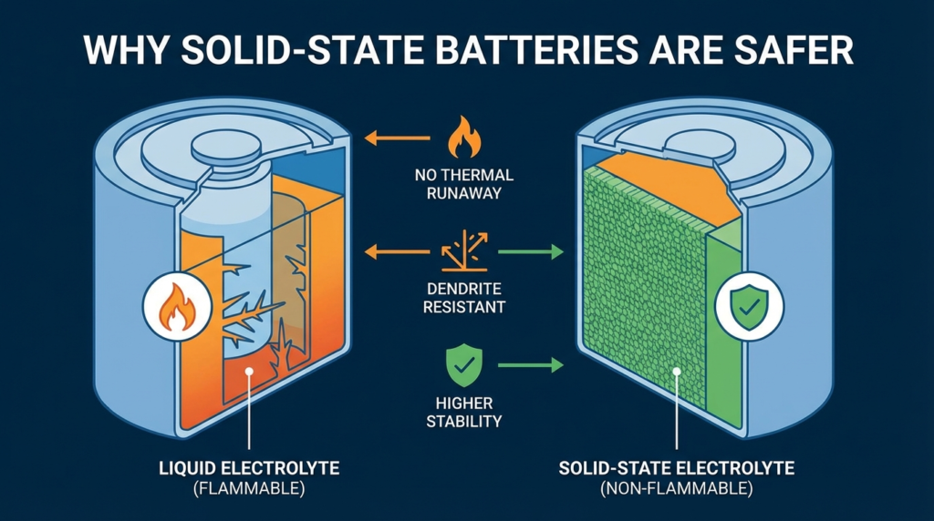 why solid-state batteries safer