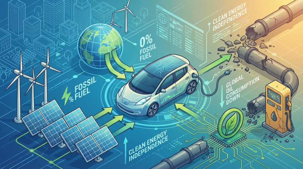 electric vehicles cutting fuel dependency