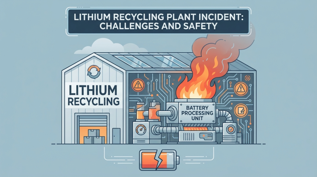 lithium recycling plant fire