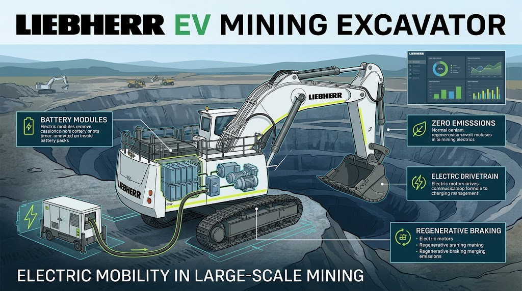Liebherr EV mining excavator