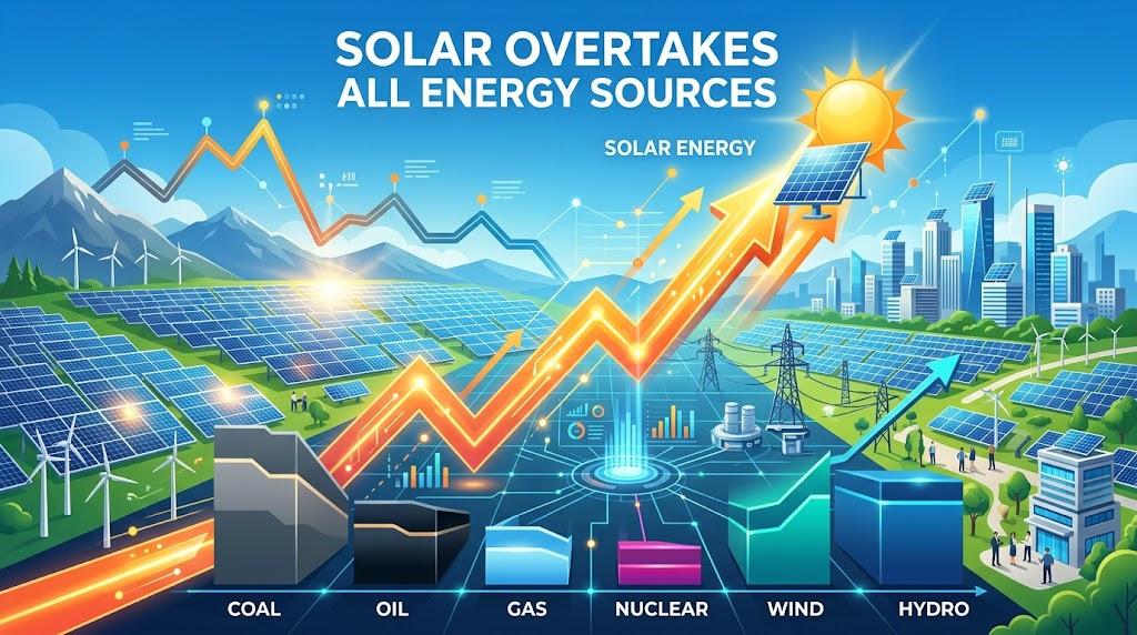 Solar overtakes all energy sources