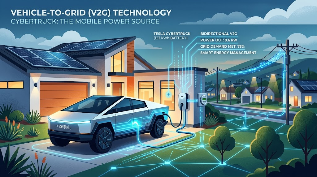 Tesla Cybertruck vehicle-to-grid