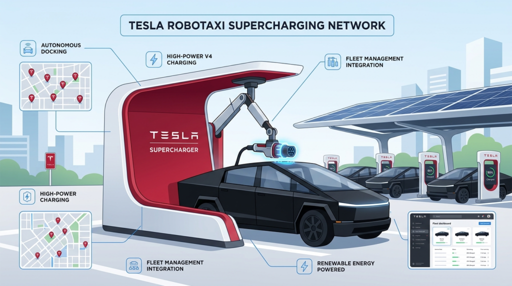 Tesla Robotaxi Supercharger