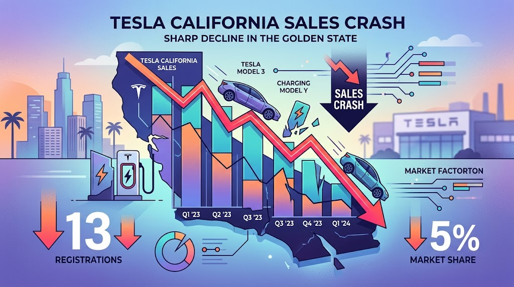 Tesla California sales crash