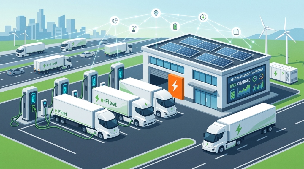electric semi truck fleet