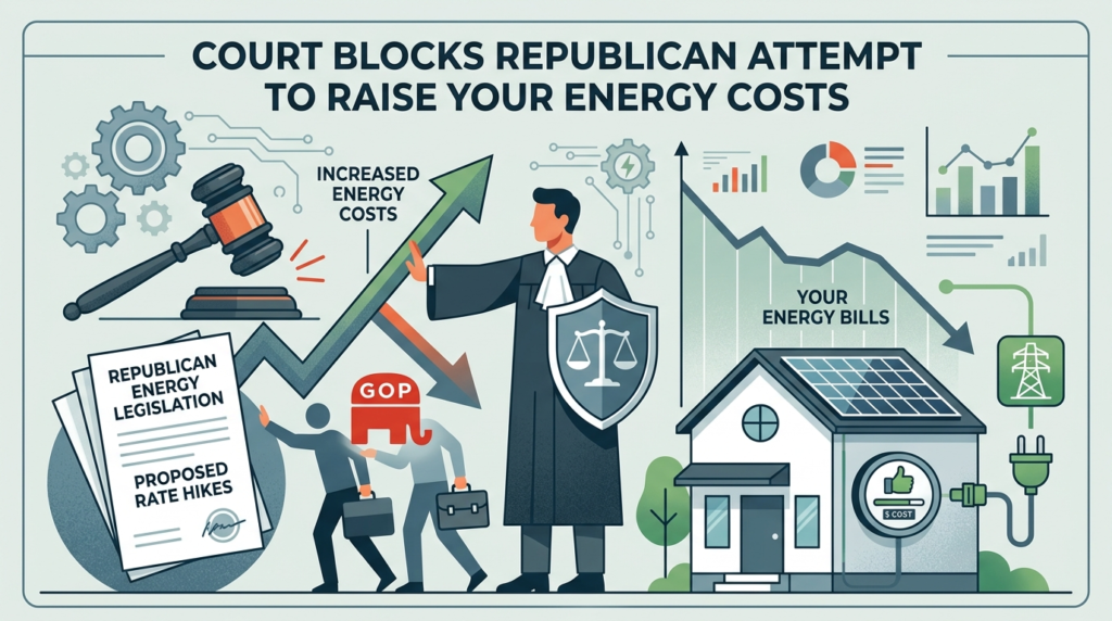 Court blocks republican attempt to raise your energy costs