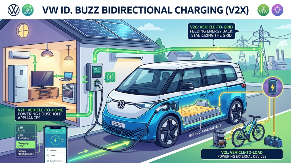 Volkswagen ID. Buzz bidirectional charging
