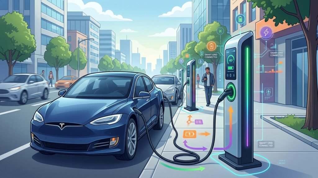 Philadelphia to Get 1,000 Curbside EV Chargers in 2026 — illustration for curbside EV chargers