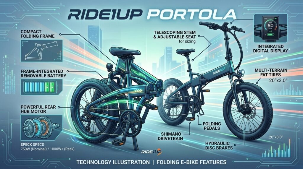 Ride1Up Portola E-Bike: Ultimate Folding E-Bike Deals 2026 — illustration for Ride1Up Portola folding e-bikes