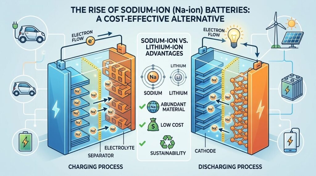 ESS Expands Battery Portfolio with 8.5 GWh Sodium-Ion in 2026 — illustration for sodium-ion battery
