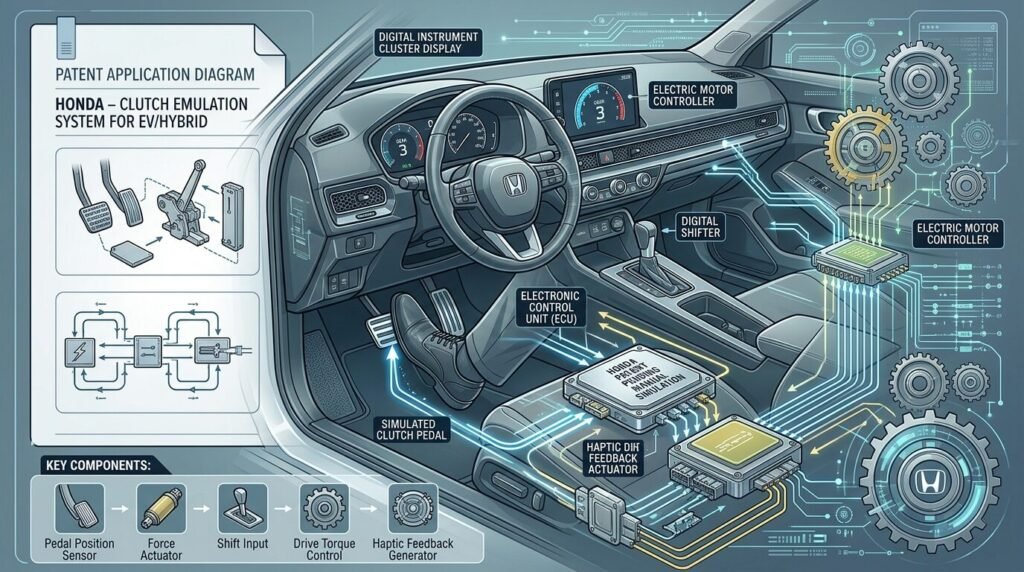 Honda's 2026 Fake Clutch: Genius for Electric Bikes? — illustration for Honda patents fake clutch