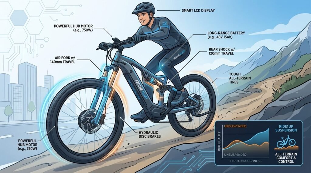 Ride1Up 2026: New Suspension E-Bike Redefines Commuting — illustration for Ride1Up suspension e-bike