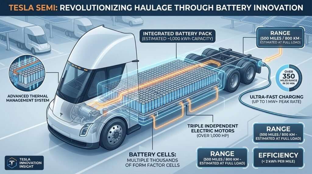 Tesla Semi Battery Size REVEALED: Complete 2026 Deep Dive — illustration for Tesla Semi battery size
