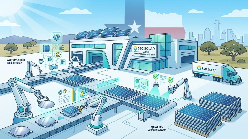 SEG Solar's Texas Triumph: A 4 GW Factory in 2026 — illustration for SEG Solar Texas factory