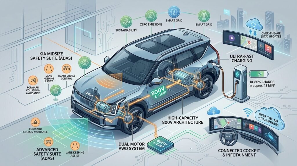 Kia EV Spotted Again: What's Different in 2026? — illustration for Kia’s midsize electric SUV