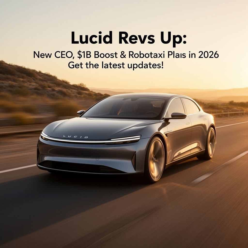 Lucid Revs Up: New CEO, $1B Boost & Robotaxi Plans in 2026