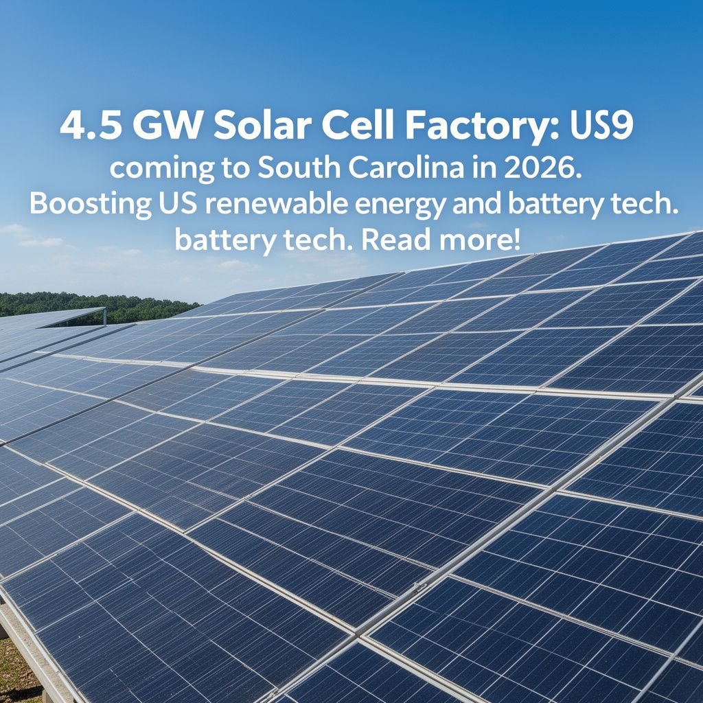 4.5 GW Solar Cell Factory: US Powering Up in 2026
