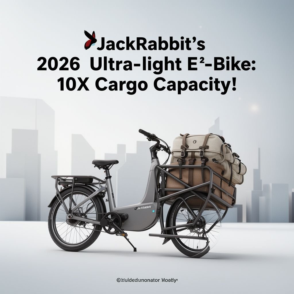 JackRabbit’s 2026 Ultra-light E-bike: 10X Cargo Capacity!